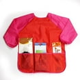 thumbnail image 3 of Cheers.US 2Pcs Kids Art Smocks Waterproof Kids Painting Aprons Toddler Art Smock Kids Paint Smock with Long Sleeve 3 Roomy Pockets for Age 2-7 Years, 3 of 7