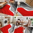thumbnail image 6 of 3x5 Washable Area Rug, Abstract Beach Non-Slip Rectangle Rug for Living Room Bedroom, Aesthetic Grey to Red Gradient Indoor Low Pile Floor Mat for Home Decor, 6 of 9