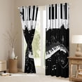thumbnail image 3 of Manfei Musical Piano Curtains Pack of 2 (42x84 Each),Music Theme Curtains Blackout,Black Splash Ink Bedroom Curtains For Kids,Ultra Soft Home Decor, 3 of 6