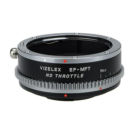 Vizelex Cine ND Throttle Lens Mount Adapter - Canon EOS (EF / EF-S) D/SLR Lens to Micro Four Thirds (MFT, M4/3) Mount Mirrorless Camera Body with Built-In Variable ND Filter (1 to 8
