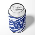 thumbnail image 4 of Carolines Treasures CJ1034-WCC Letter W Initial Monogram - Tiger Stripe Blue And White Can Or Bottle  Hugger, 4 of 5
