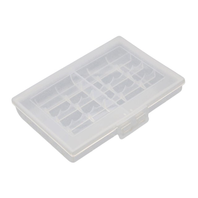 lionlar Battery Storage Case Holds 10 AA/AAA Batteries Anti Collision Holder Box White