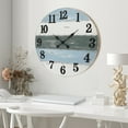 thumbnail image 2 of ABBSR 24in. Arabic Numerals Round Wall Clock,Rustic Gradient Non-Ticking Decorative Clock for Home,Office, 2 of 8
