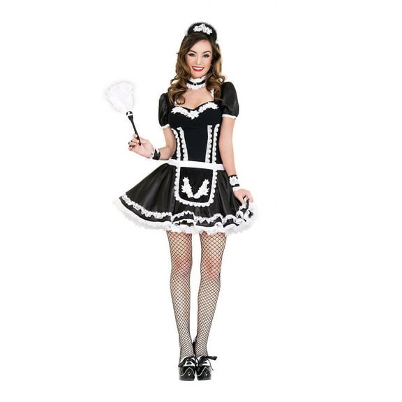 Adult Women's Flowery Lacy French Maid Costume