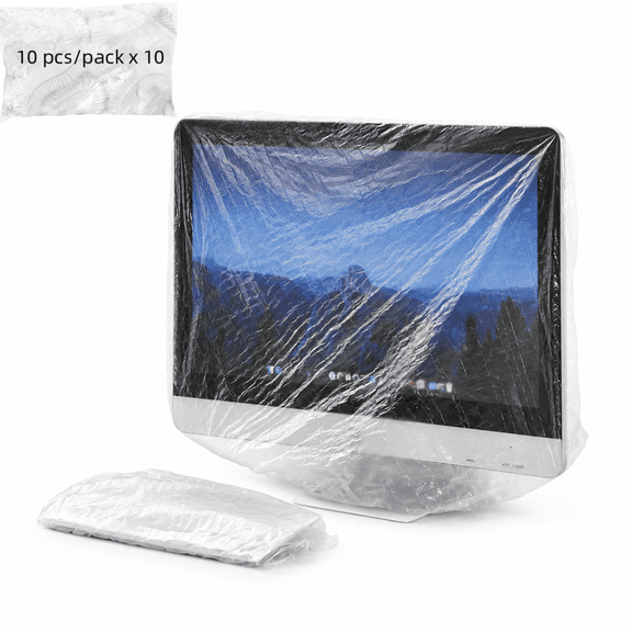 Klsdynlned 100-Pack Appliance Covers, Clear Plastic Dust Covers for Kitchen Small Appliances, 35.4x43.3 Inch