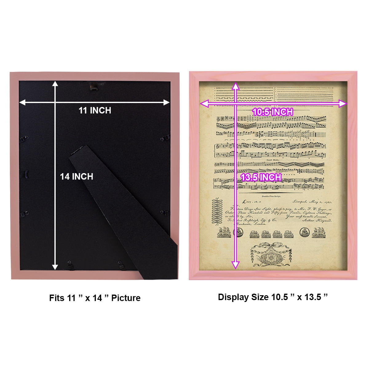 Deckled Encyclopediae V (AS) -Framed Print w/glass-Sunset Pink