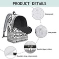 thumbnail image 4 of Artistic Bohemian Print Backpack for Adults, Large Capacity Boho Style Bookbag with Front Pocket, School Backpack for College Students, Commute, Travel, Great Gift Choice, 4 of 5