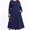 C1-Navy Blue, variant on Women's Plus Size Long Sleeve Maxi Dress with Pockets - Soft Casual Loose Floral Long Boho Dress