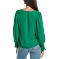 thumbnail image 2 of CeCe womens  V-Neck Blouse, l, Green, 2 of 3