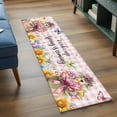 thumbnail image 4 of Spring Groundhog Kitchen Runner Rug 2x6 Washable Runners for Hallway Non Slip Watercolor Sunflower Botanical Pink Plaid Large Area Rug Indoor Floor Carpet for Bathroom Laundry Entryway Bedroom, 4 of 8