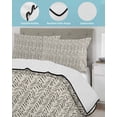 thumbnail image 4 of Quilts Twin Size, Beige Black Striped Soft Comforter Bedding Set for Bed, Abstract Modern Art Irregular Stripe Lightweight Quilted Bedspread with Pillow Cover(2 Pieces) for All Season, 68x86 Inch, 4 of 6