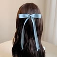 thumbnail image 7 of Ksopiavobs 6pcs Satin Bow Hair Clips for Women Girls, Hair Bows Ribbons for Hair Bowknot Hair Clips with Long Tail, Coquette Long Hair Accessories Barrettes Hair Clips With Bow (Classic), 7 of 7