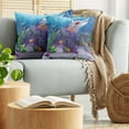 thumbnail image 5 of Ambesonne Cartoon Throw Pillow Cover 2 Pack, Evil Shark Little Fish, 24", Multicolor, 5 of 7