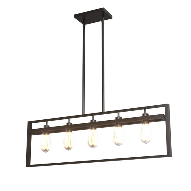 Giantex 5-Light Island Lighting, Domestic Linear Pendant Light Fixture, Pendant Lamps