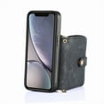 thumbnail image 5 of ELEHOLD iPhone XR Crossbody Wallet Case, Zipper PU Leather Phone Case with Card Holder Wrist Strap Purse Cover for iPhone XR,Black, 5 of 7