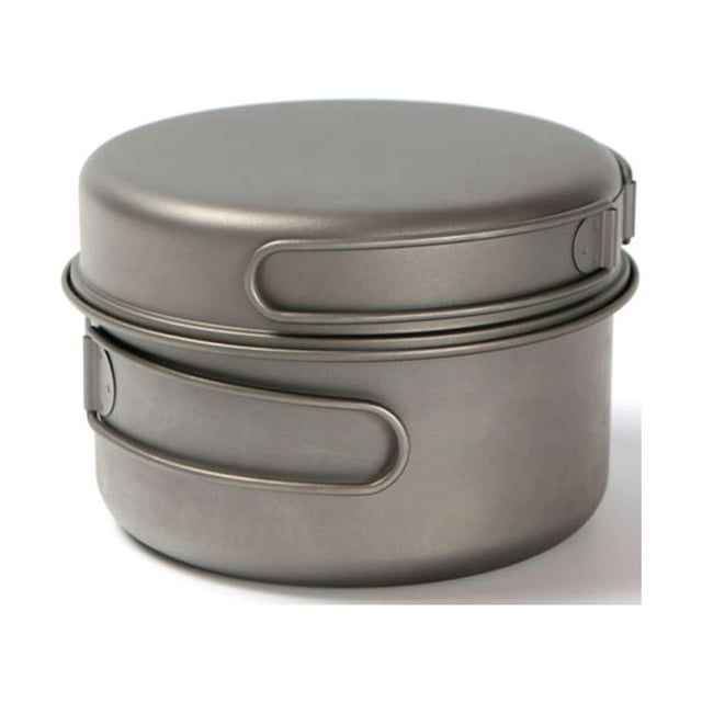 Utensilios de cocina Eigraketly Olla plegable 1000ML Titanio para Camping Senderismo Picnic