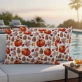thumbnail image 4 of Fall Orange Pumpkin Outdoor Waterproof Pillow Covers, Thanksgiving Maple Autumn Pine Cone Decorative Rectangle Throw Pillowcase Sofa Cushion Sham for Patio/Couch/Chair, 20"x12" 2 Pack, 4 of 8