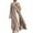 Khaki, variant on Babysbule Dresses For Women Fall Ladies Loose Solid Color Large Long Sleeve Cardigan Long Sleeve V-neck Dress