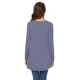 thumbnail image 3 of Anygrew Women's Long Sleeve V Neck Shirts Casual Fall Tunic Tops Blouse, 3 of 6