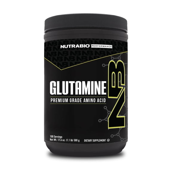 NutraBio Pure L-Glutamine Powder - L-Glutamine Supplement- Amino Acid - Pure Grade: Absolutely no Additives, Fillers or Excipients! - Muscle Recovery Supplement - (500 Grams)