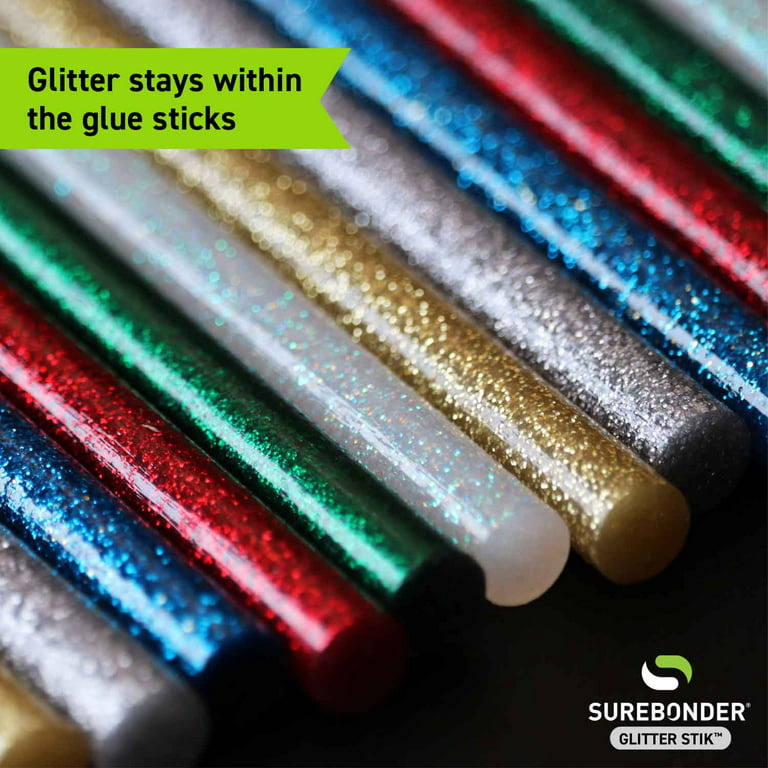 Artellius - Silver Glitter Hot Glue Sticks 4 x.27 (100 Bulk Pack) - Ultra  Bond Hot Melt Adhesive Mini Glue Sticks for All temperature Glue Guns