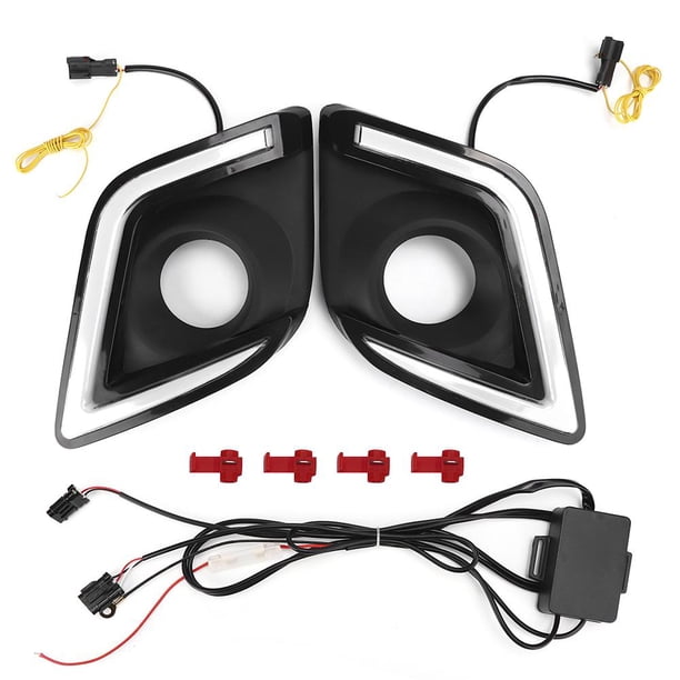 Luz de circulación diurna LED DRL para coche, ajuste súper brillante para Toyota Hilux Revo Vigo 2015-2016 Luz de circulación diurna Coche DRL Lámpara de circulación diurna LED DRL Accesorio para auto EOTVIA NO