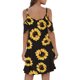 thumbnail image 5 of Moda mujer verano casual o-cuello estampado manga corta bolsillo mini vestido Fridja  qw1473, 5 of 7