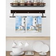 thumbnail image 3 of Nautical Blue Kitchen Dish Towels for Drying Dishes Set of 3, Lighthouse Ocean Sailboat Summer Painting Waffle Weave Microfiber Hand Tea Bathroom Towels Quick Dry & Absorbent Towel 15.7x23.6, 3 of 7