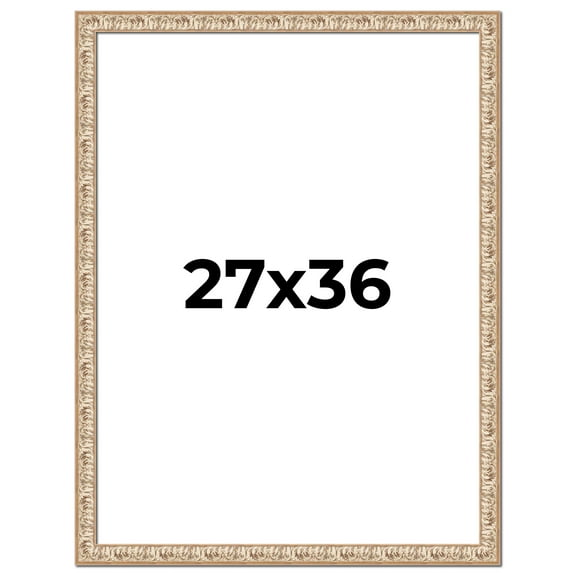 27x36 Frame White Real Wood Picture Frame Width 1.5 inches | Interior Frame Depth 0.5 inches |