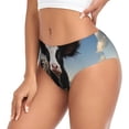 thumbnail image 2 of Balery Cute Prairie Cow Ropa Interior de Algodón para Mujer con Dibujo – Braguitas Cómodas y Elásticas, Estilo Clásico-Large, 2 of 6