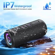 Portable Bluetooth Speaker, Bluetooth 5.4 Wireless Speaker, IPX7 Waterproof Outdoor Speaker with RGB Party Lights, 20W Stereo Sound, 20H Playtime, TWS Pairing for Camping, Beach, Home Party