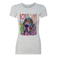 thumbnail image 3 of Colorful Beagle | Dogs Love You | Dean Russo Art Animal Lover Womens Slim Fit Junior Tee, Heather Grey, XX-Large, 3 of 6