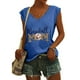 thumbnail image 2 of Camisetas sin mangas con cuello en V de verano para mujer, camisetas de manga corta con estampado de elementos de béisbol Retro OAVQHLG3B Store  lin121212, 2 of 5