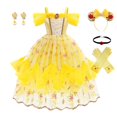 thumbnail image 1 of Vestido de bella para niñas, disfraz de princesa de la Bella y La Bestia, vestido de graduación para niñas Fivean unisex, 1 of 2