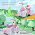 thumbnail image 6 of Baby Toddler Balance Bike with Bubble Machine for 1 Year Old Children,4 Wheels Kids Balance Bike w/Bubble Maker,Kids Ride on Toys w/Music,Headlight for Ages 12-36 Months Boys Girls (Light Pink), 6 of 7