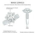 thumbnail image 5 of Rosec Jewels Lab Diamond Engagement Ring Women (2 Carat, 8 mm - EF-VS Grade) - Floral Statement Ring with Jewelry Box, 925 Sterling Silver, US 4.00, 5 of 8