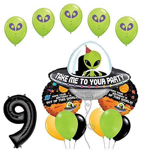 Astronaut Rocket Ship UFO Balloon Spaceship Galaxy Party Decorations Supplies 