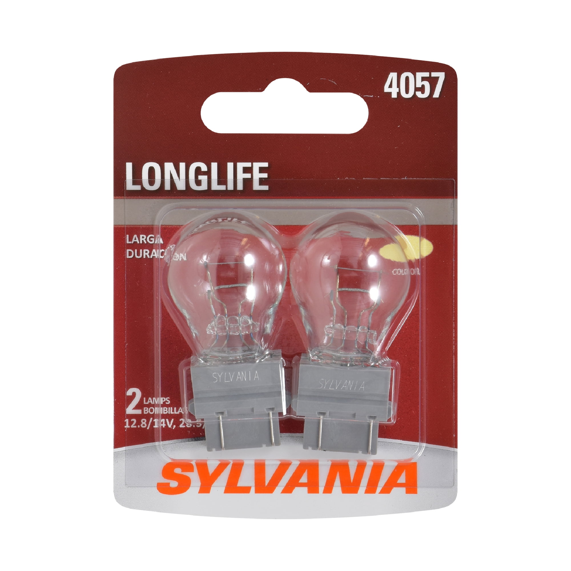 Sylvania 4057 Long Life Automotive Mini Bulb, Pack of 2.