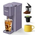 thumbnail image 1 of Tastyle Mini Hot and Iced Coffee Maker Single Serve, for K Cup and Ground, 6 to 14 Oz Brew Sizes, with Recipe Book, for Home, Tra, 1 of 8