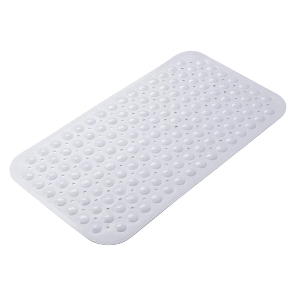 Alfombra para bañera AmazerBath, tamaño mediano, 70 x 38 cm, antideslizante, color blanco