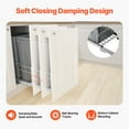 thumbnail image 6 of VEVOR Pull-Out Trash Can, 50 QT x2 Double Under Mount Kitchen Waste Container, Heavy Duty Garbage Recycling Bin with Door Kit and Soft Close Slide, for Kitchen Cabinet, Sink, Under Counter (Grey), 6 of 9