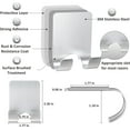 thumbnail image 2 of Sunjoy Tech Adhesive Razor Holder, Self Adhesive Razor Hooks Waterproof Bathroom Shower Stainless Steel Razor Hanger Wall Mount Heavy Duty Shaver Holder Hooks - 4 PCS, 2 of 8