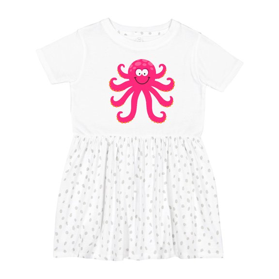 Inktastic Octopus Sea Creature Pink Girls Girls Toddler Dress