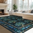 thumbnail image 2 of Wondo 4' x 6' Low Pile Area Rugs, Machine Washable Rug for Living Room, Bedroom, Kids' Room & High-Traffic Areas, Black, 2 of 7