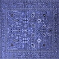 thumbnail image 1 of Ahgly Company Machine Washable Indoor Square Oriental Blue Industrial Area Rugs, 3' Square, 1 of 4
