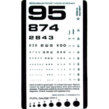 

Graham-Field Pocket Size Plastic Eye Chart 6 3/8 x 3 ½ 1 Count (Pack of 1)