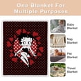 thumbnail image 4 of Betty Boop Throw Blanket 50"X60", Soft Flannel Throw Blanket Suit for Home Bed, Sofa & Dorm, 4 of 6