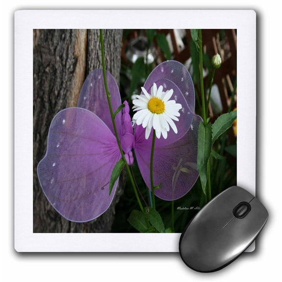 3dRose, Purple Butterfly n Daisy, MousePad