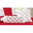 thumbnail image 4 of Legacy Decor 9 pc Pleated Microfiber Comforter Set, Red and White Color, California King Size, 4 of 5
