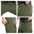 thumbnail image 5 of Domuza Cargo Pants for Men Hiking Work Waterproof Relaxed Fit Stretch Lightweight Outdoor Travel Pant Green XL, 5 of 7